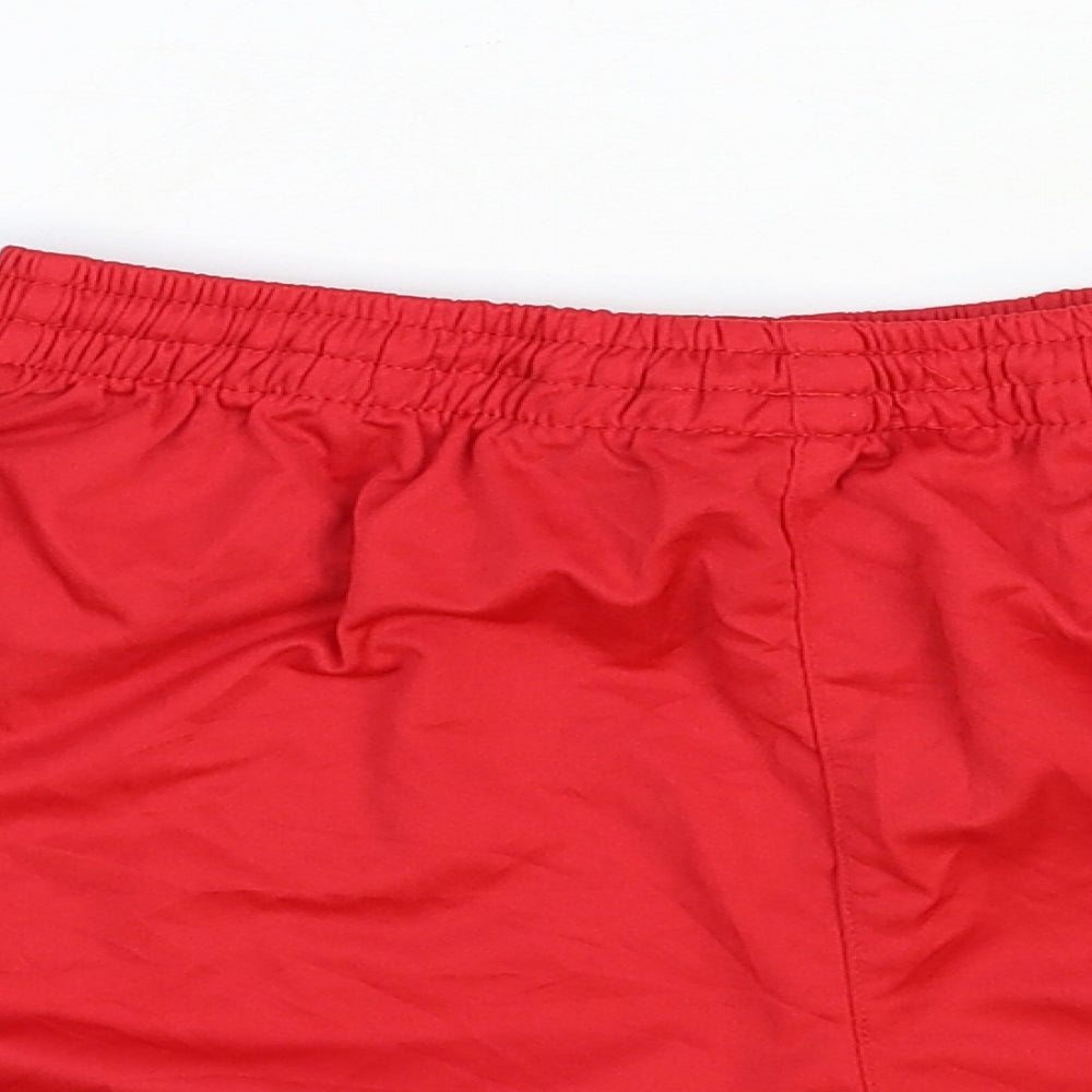 Preworn Womens Red Polyester Sweat Shorts Size L Regular Pull On