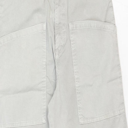 Zara Womens Beige Polyester Tapered Jeans Size 8 Regular Zip