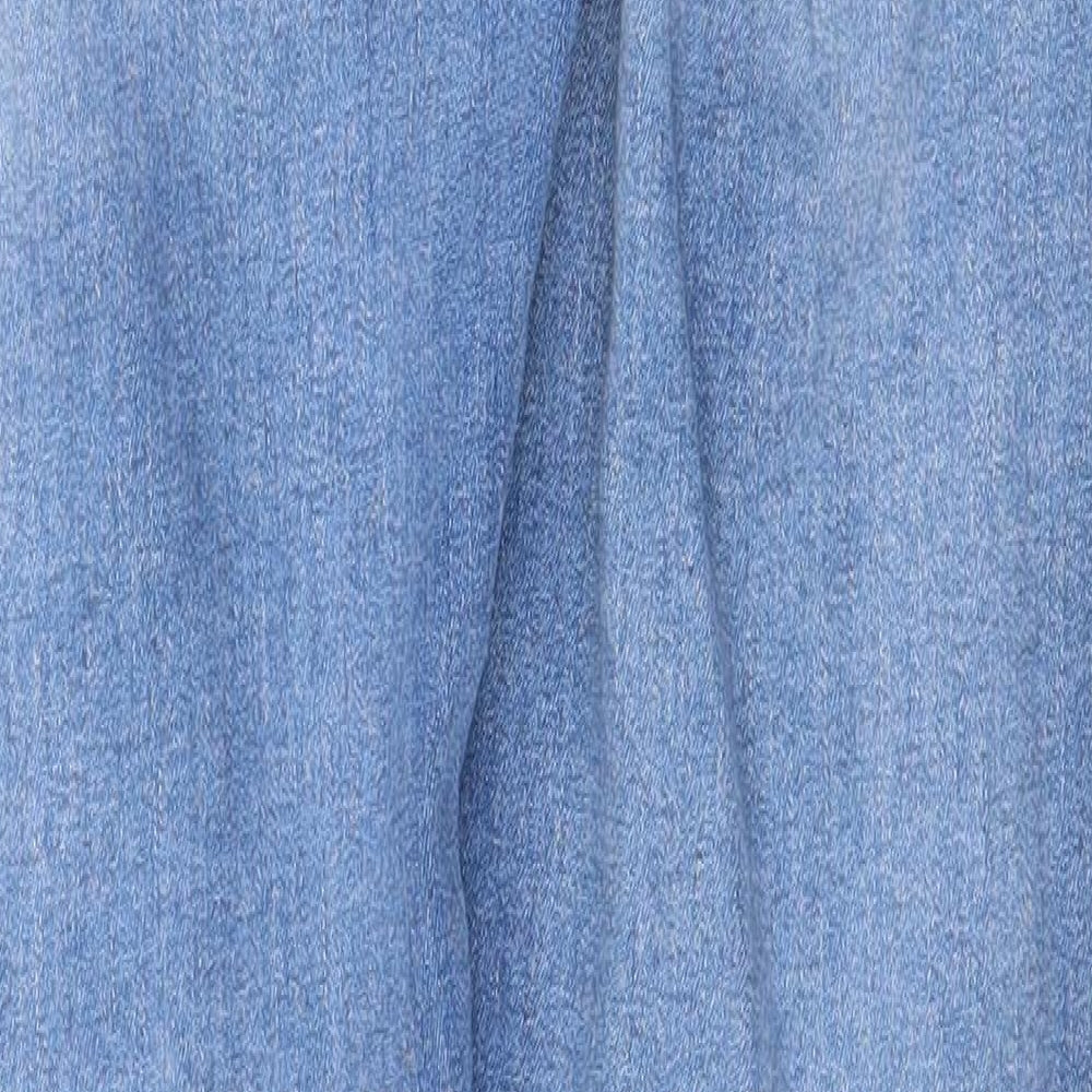 Denim & Co. Womens Blue Cotton Skinny Jeans Size 8 Regular Zip