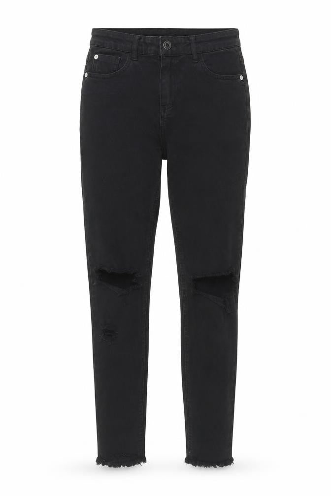 Pull&Bear Womens Black Cotton Skinny Jeans Size 8 Regular Zip