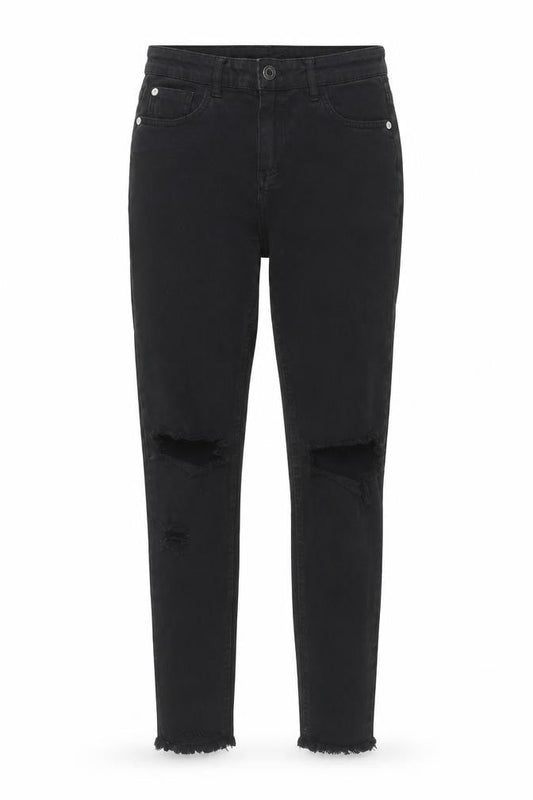 Pull&Bear Womens Black Cotton Skinny Jeans Size 8 Regular Zip