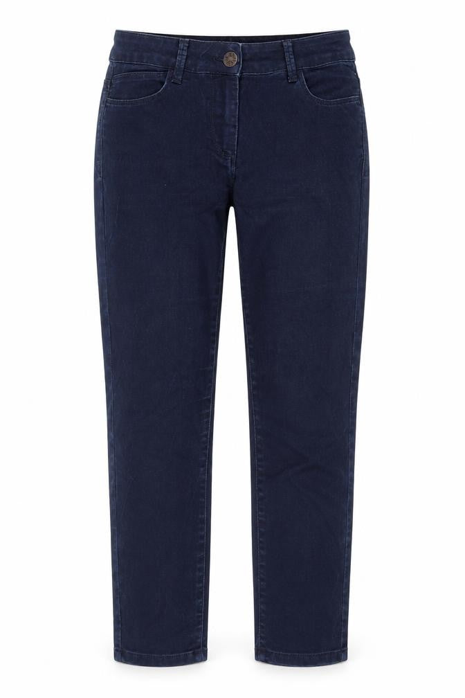 Marks & Spencer Womens Blue Cotton Straight Jeans Size 10 Regular Zip
