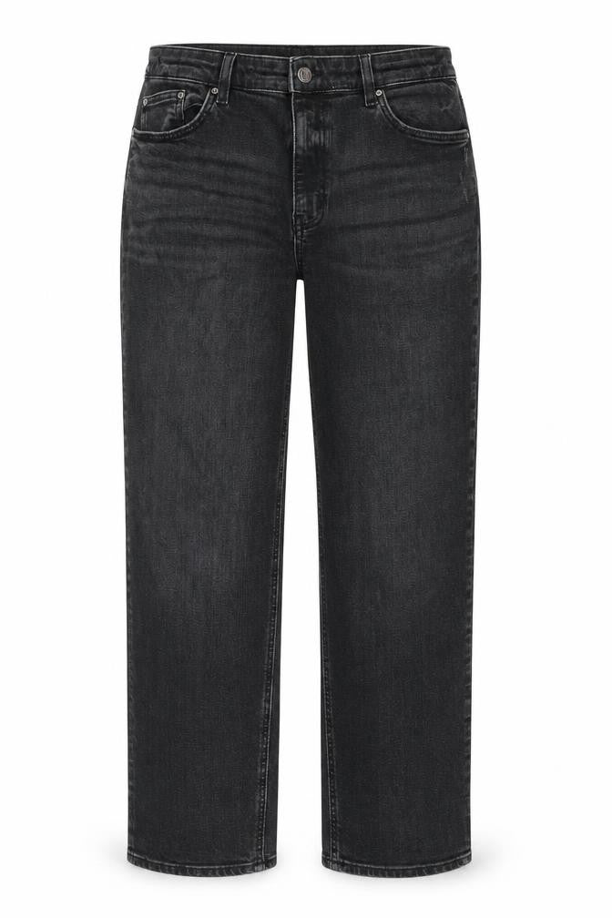 Eighty Eight Womens Black Cotton Straight Jeans Size 36 in Regular Zip