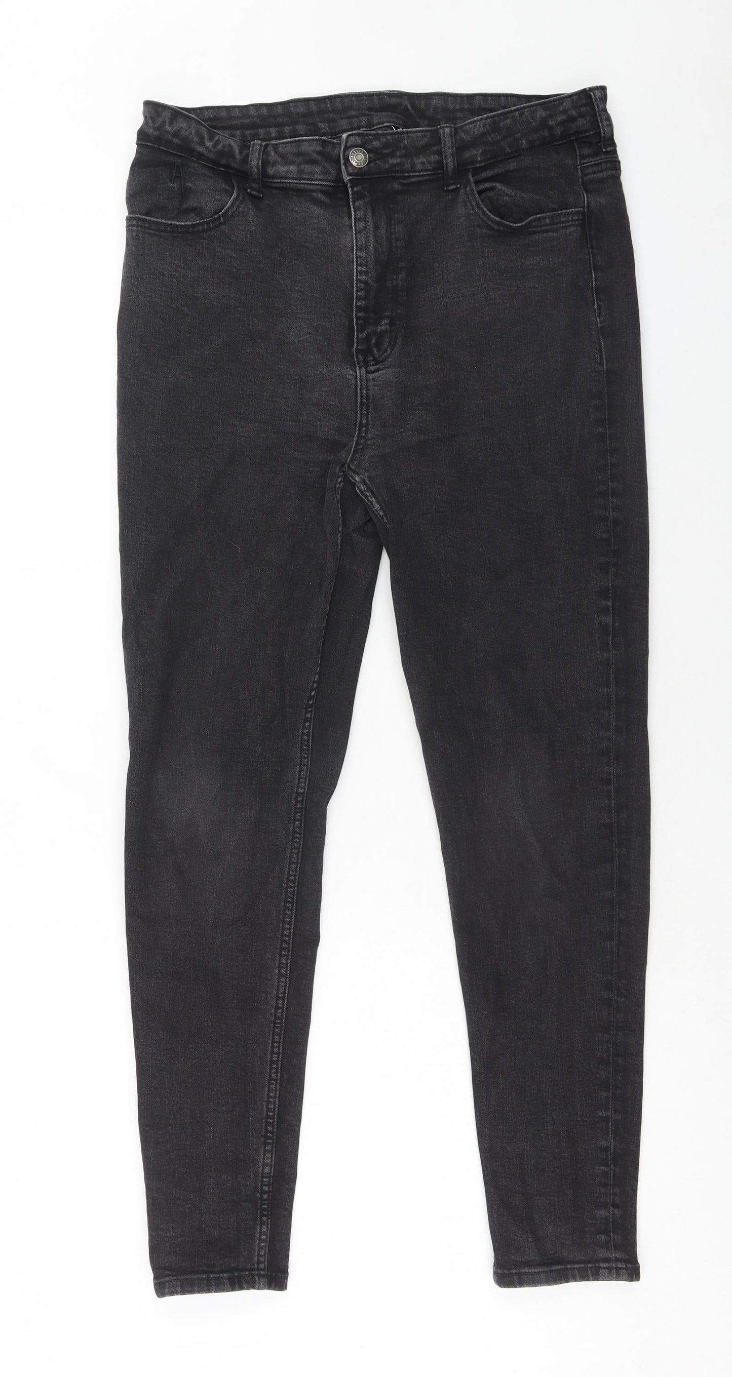 As You Womens Black Cotton Skinny Jeans Size 32 in L32 in Regular Zip