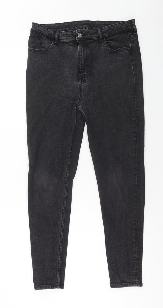 As You Womens Black Cotton Skinny Jeans Size 32 in L32 in Regular Zip
