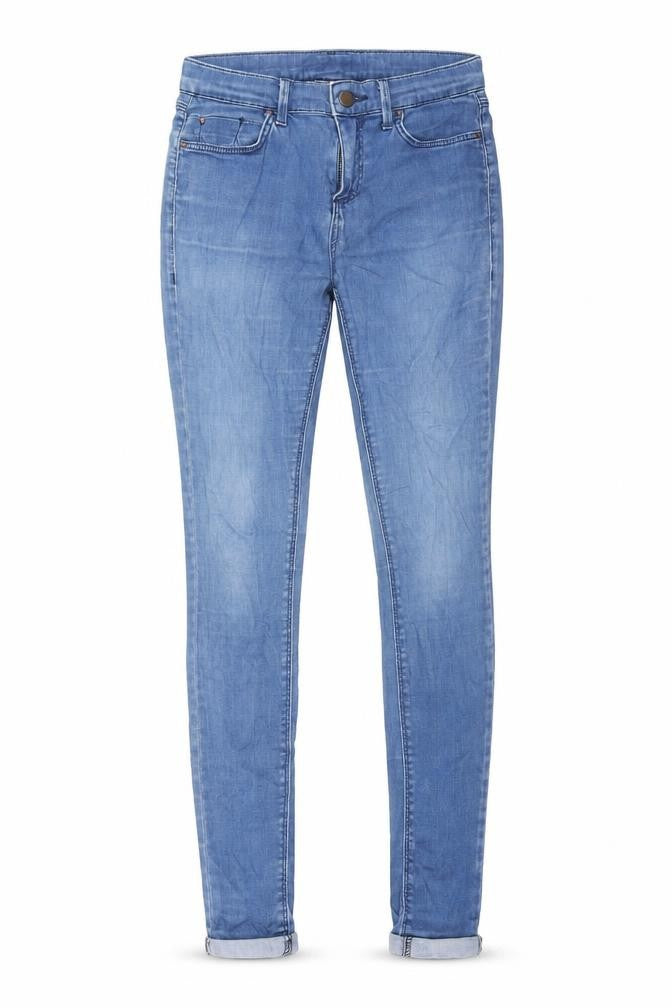 Topshop Womens Blue Cotton Skinny Jeans Size 26 in L32 in Regular Zip