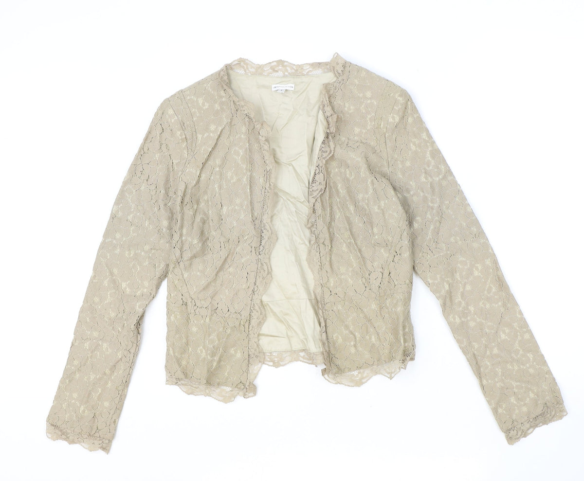 Marks & Spencer Womens Brown Geometric Jacket Blazer Size 8