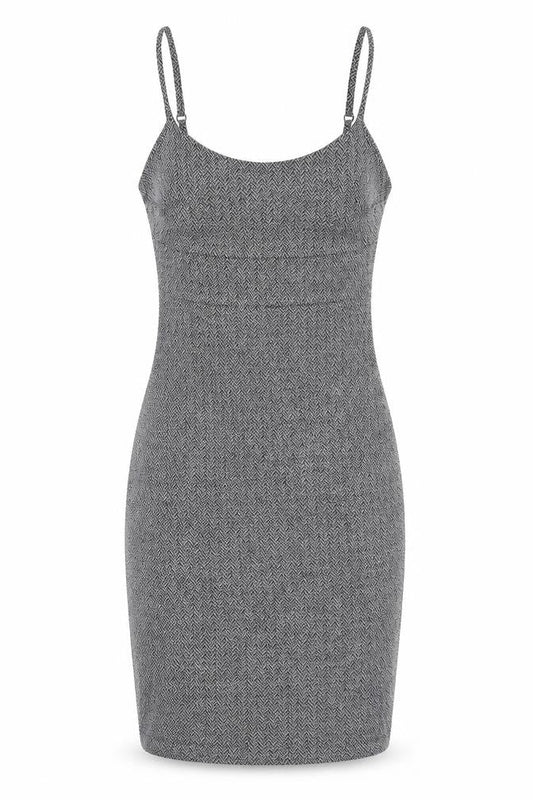 Miss Selfridge Womens Grey Geometric Polyester Shift Size 6 Round Neck Pullover