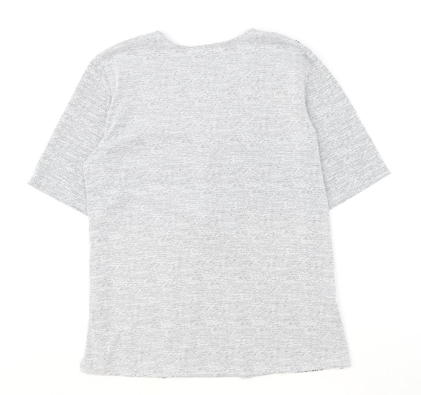 Maltex Womens Grey Polyester Basic T-Shirt Size XL Round Neck