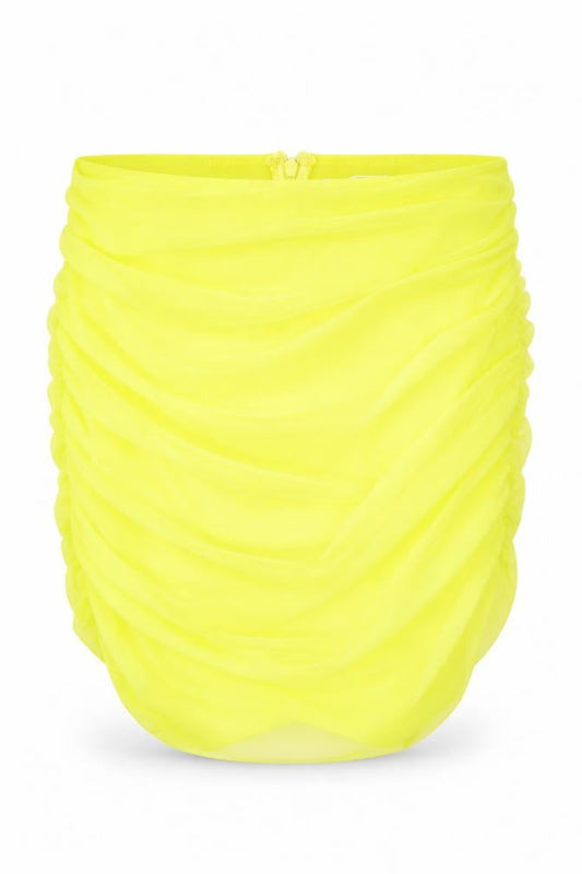 Oh Polly Womens Yellow Polyester Bandage Skirt Size 12 Zip