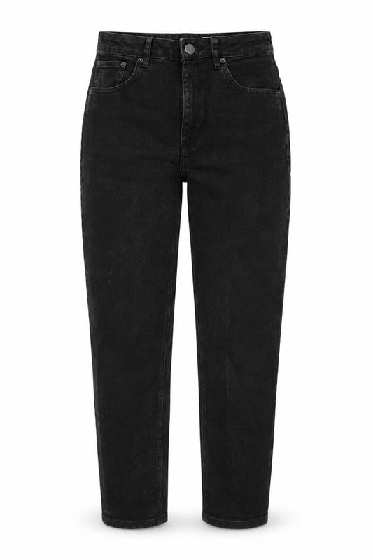 ASOS Womens Black Cotton Straight Jeans Size 28 in L32 in Regular Button