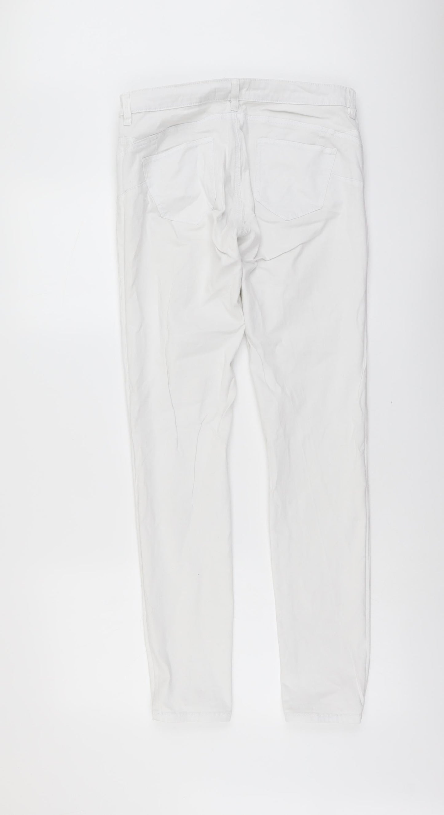 Calliope Womens White Cotton Skinny Jeans Size M L30 in Regular Button