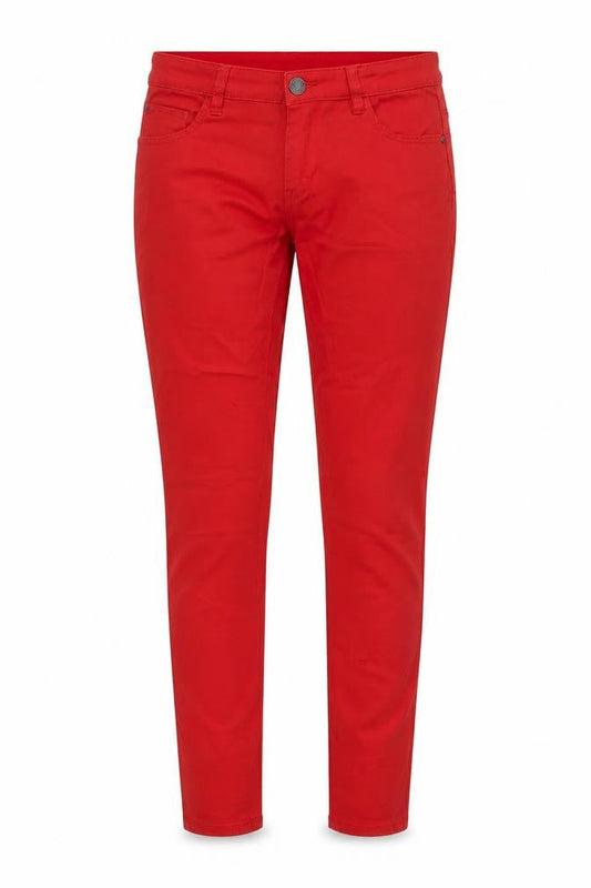 Calliope Womens Red Cotton Skinny Jeans Size M L31 in Regular Button