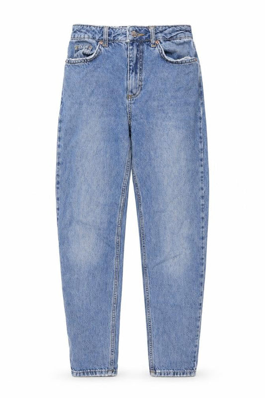 Miss Selfridge Womens Blue Cotton Tapered Jeans Size 4 L27 in Regular Button