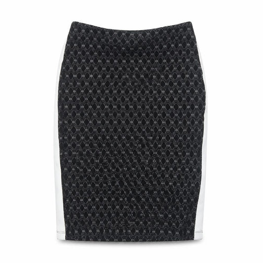 Taifun Womens Black Geometric Viscose Straight & Pencil Skirt Size 10