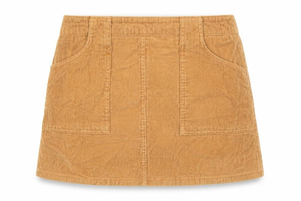 BDG Womens Brown Cotton Mini Skirt Size S Zip