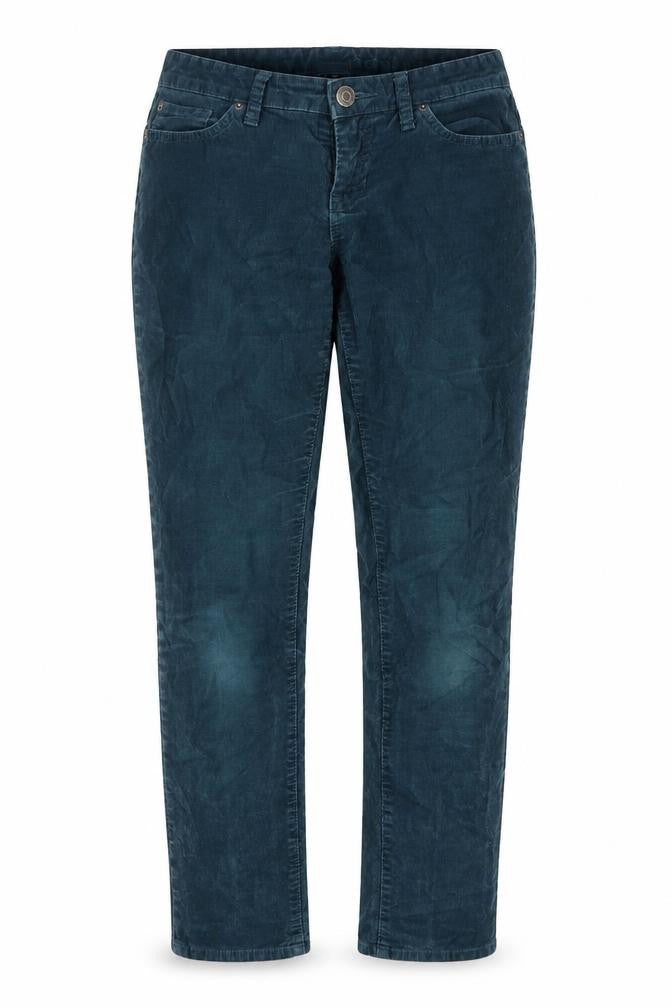 Gap Womens Green Cotton Trousers Size 27 in Slim Button