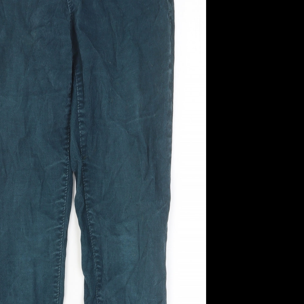 Gap Womens Green Cotton Trousers Size 27 in Slim Button