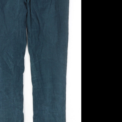 Gap Womens Green Cotton Trousers Size 27 in Slim Button