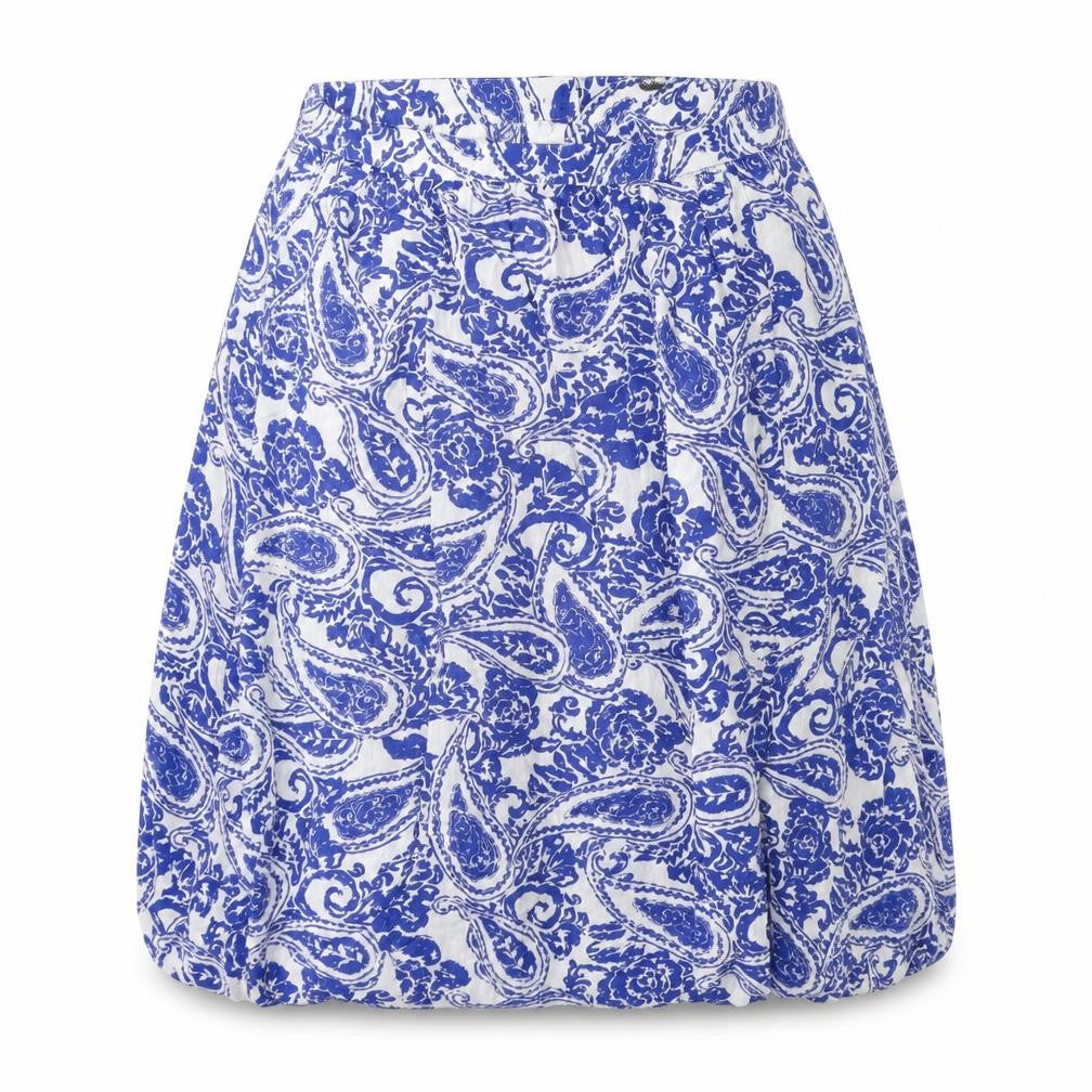 Dorothy Perkins Womens White Paisley Viscose Swing Skirt Size 10 Zip