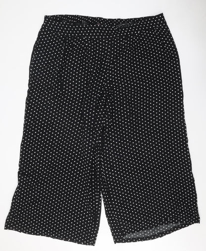 Essence Womens Black Polka Dot Viscose Trousers Size 32 Regular