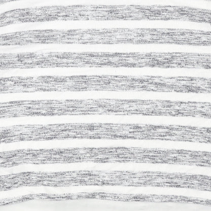 Phase Eight Womens White Boat Neck Striped Viscose Pullover Jumper Size 10 - Chiffon Hem