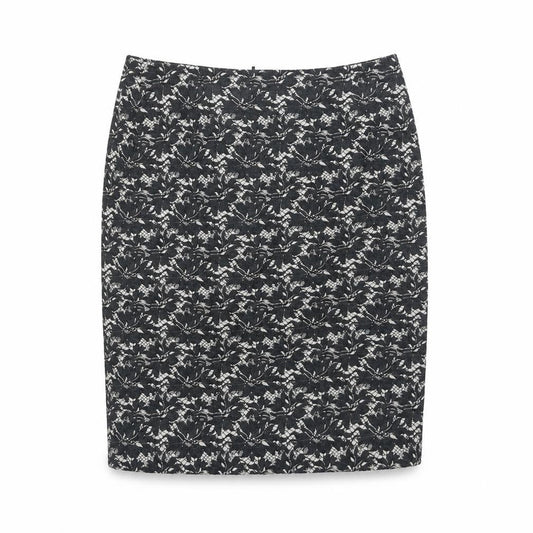 Phase Eight Womens Black Floral Polyester Straight & Pencil Skirt Size 10 Zip