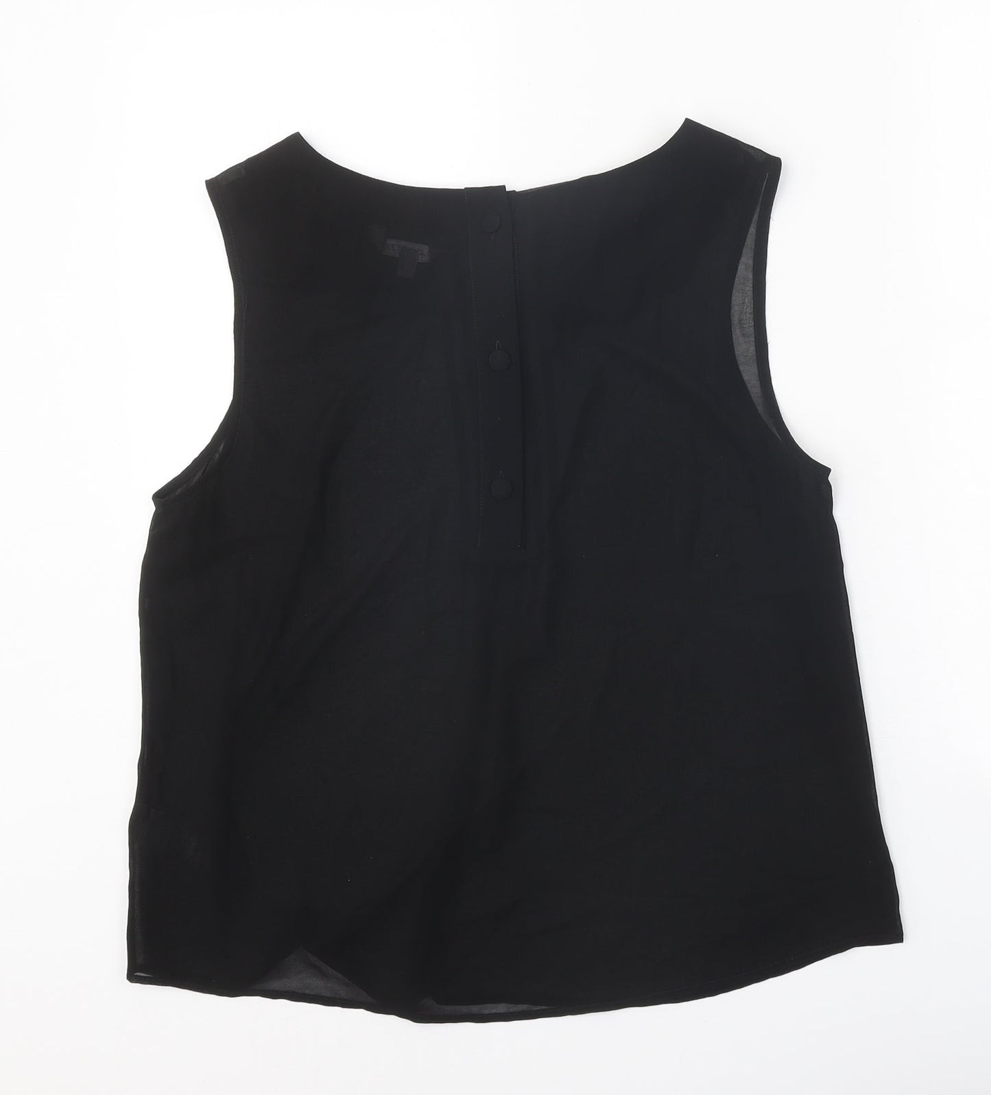 Limited Womens Black Polyester Basic Tank Size 14 Scoop Neck