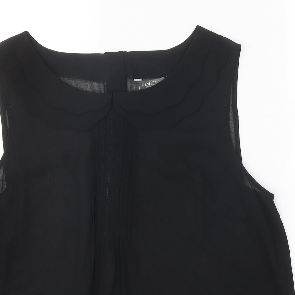 Limited Womens Black Polyester Basic Tank Size 14 Scoop Neck