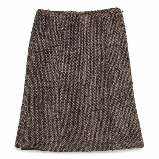 PORTAFINA Womens Brown Geometric Acrylic Swing Skirt Size 12 Zip