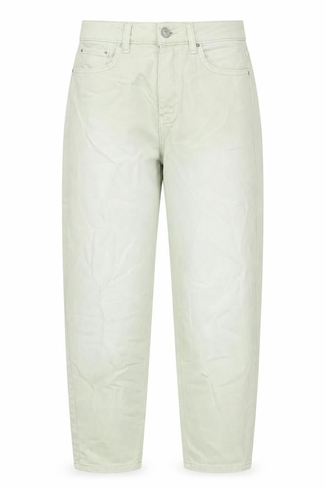 Marks & Spencer Womens Green Cotton Boyfriend Jeans Size 8 Regular Zip