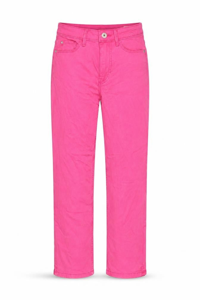 Marks & Spencer Womens Pink Cotton Straight Jeans Size 6 Regular Zip