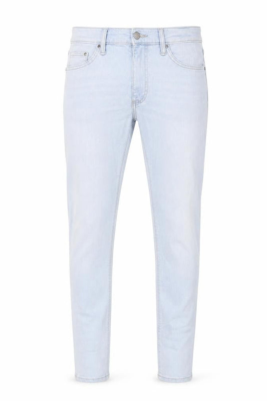 Marks & Spencer Mens Blue Cotton Skinny Jeans Size 32 in L31 in Regular Zip