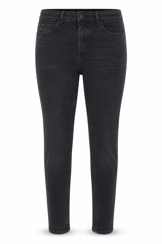 Marks & Spencer Womens Black Cotton Skinny Jeans Size 12 Regular Zip