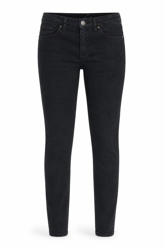 Topshop Womens Black Cotton Skinny Jeans Size 26 in Regular Zip