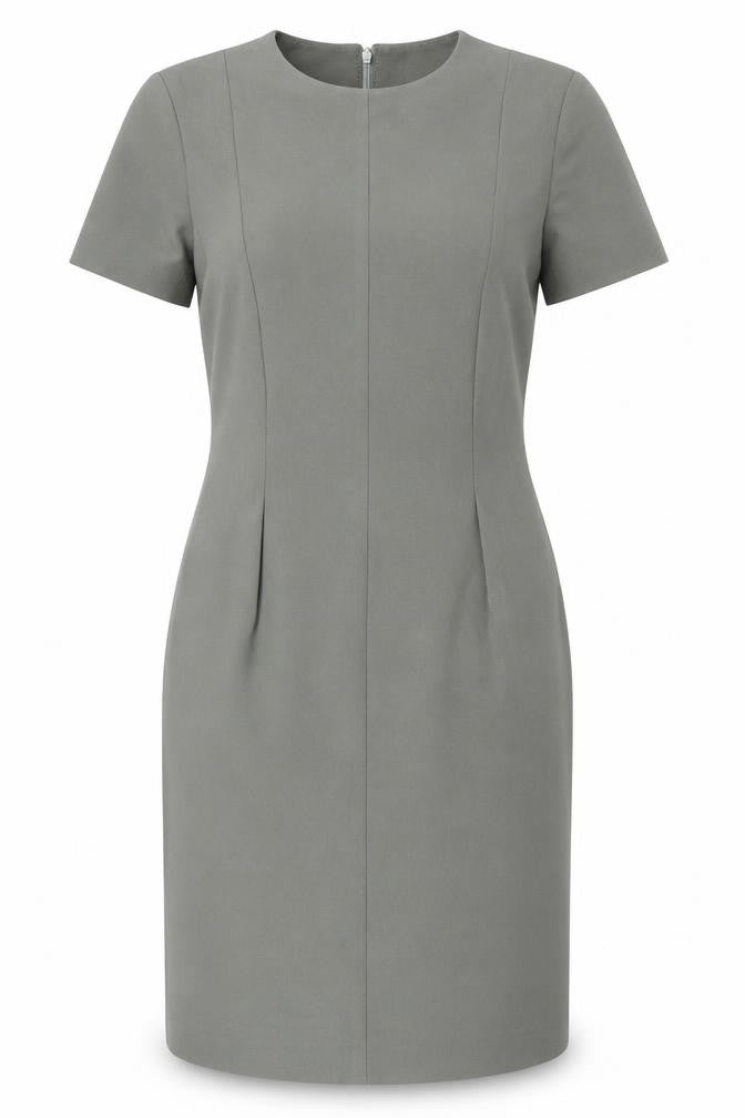 H&M Womens Green Polyester Shift Size 12 Round Neck Zip