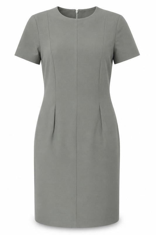 H&M Womens Green Polyester Shift Size 12 Round Neck Zip