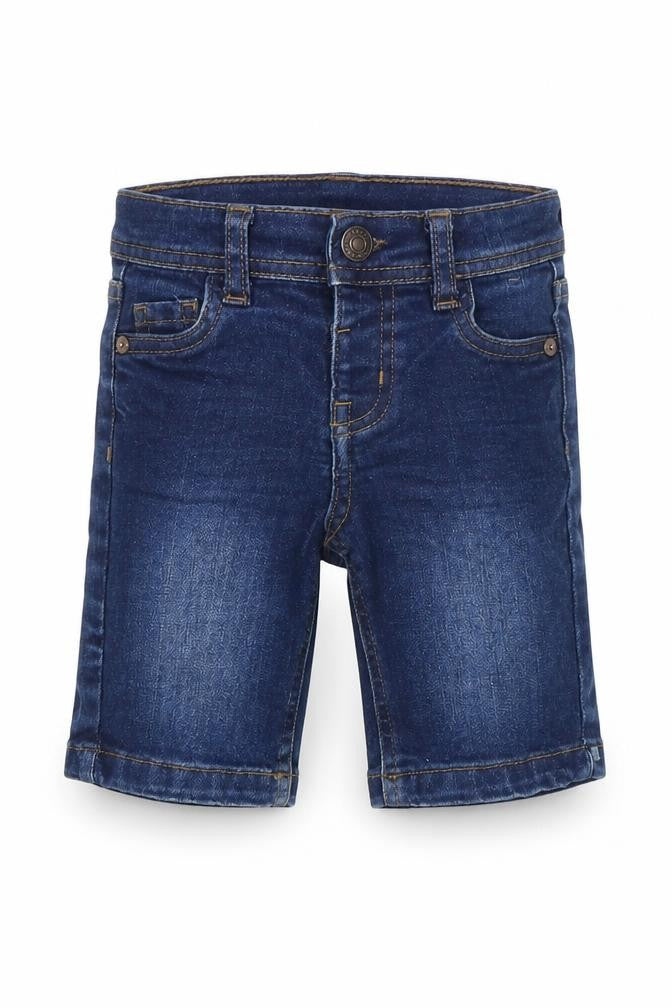 Denim & Co. Baby Blue Cotton Cropped Jeans Size 18-24 Months L50 cm Snap