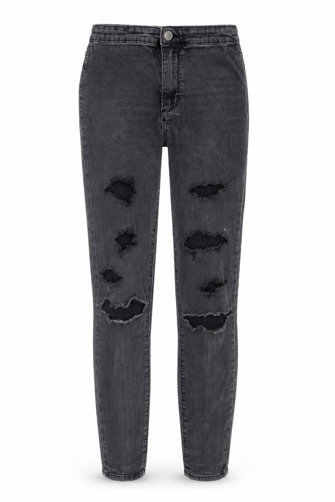 Denim & Co. Womens Black Cotton Skinny Jeans Size 10 Slim Zip