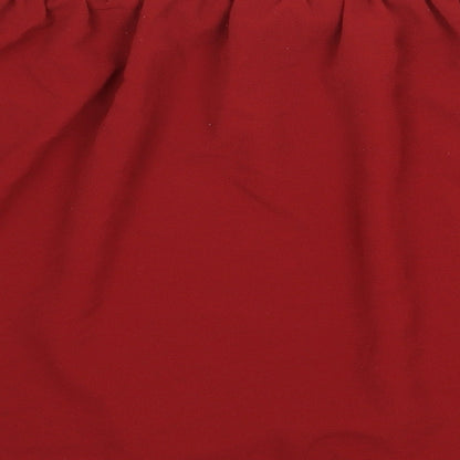 H&M Womens Red Polyester Basic Blouse Size 10 Off the Shoulder - Bardot