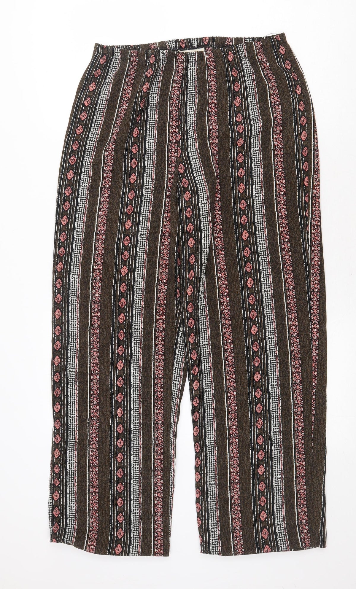 Tradition Womens Multicoloured Geometric Polyester Trousers Size 30 in Regular