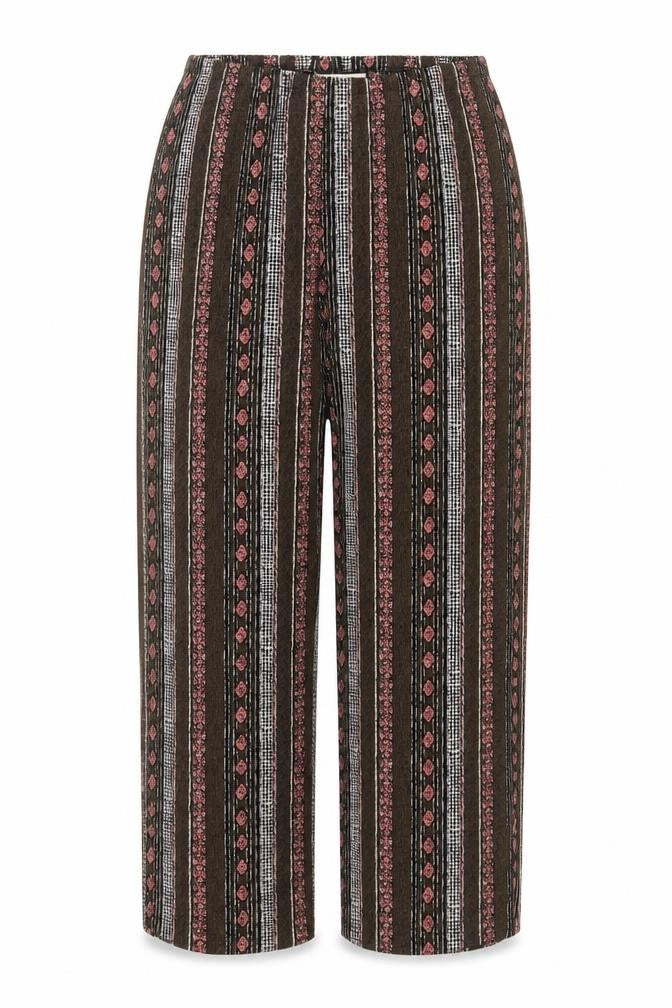 Tradition Womens Multicoloured Geometric Polyester Trousers Size 30 in Regular