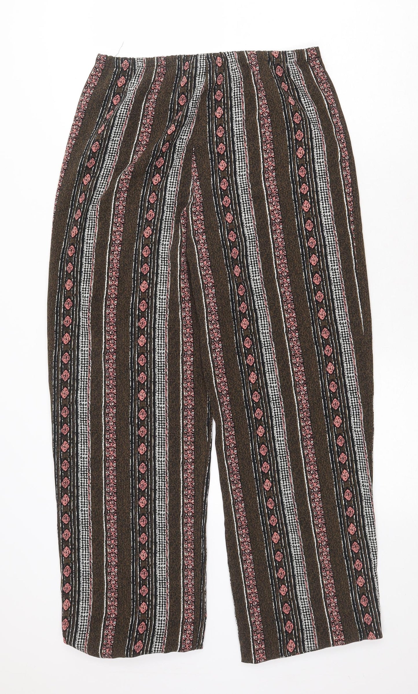 Tradition Womens Multicoloured Geometric Polyester Trousers Size 30 in Regular