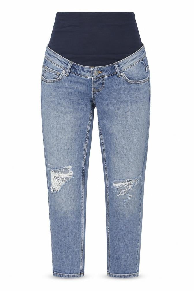 Denim & Co. Womens Blue Cotton Straight Jeans Size 10 Regular Button