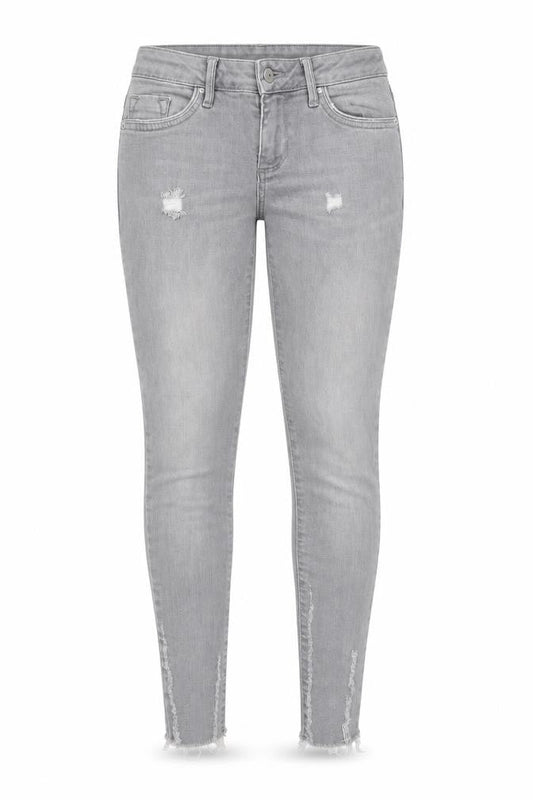 Denim & Co. Womens Grey Cotton Skinny Jeans Size 4 Regular Zip