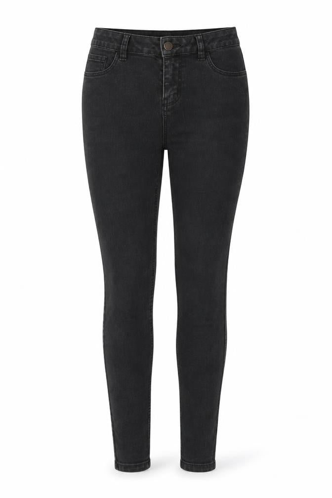New Look Womens Black Cotton Skinny Jeans Size 8 Regular Zip