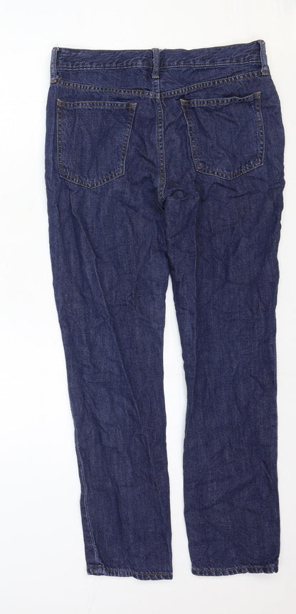 Gap Womens Blue Cotton Straight Jeans Size 26 in Regular Zip