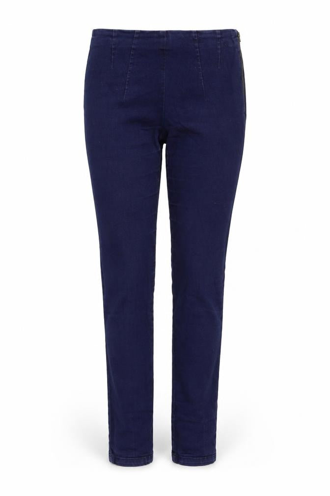 Phase Eight Womens Blue Cotton Skinny Jeans Size 8 Regular Zip
