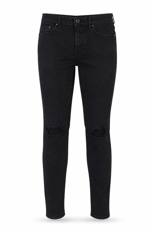 New Look Womens Black Cotton Skinny Jeans Size 6 Regular Zip