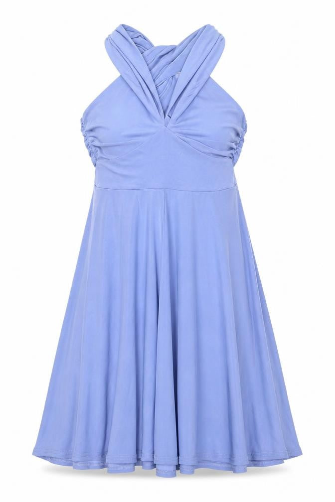 I Want That Trend Womens Blue Polyester A-Line Size 10 V-Neck Pullover